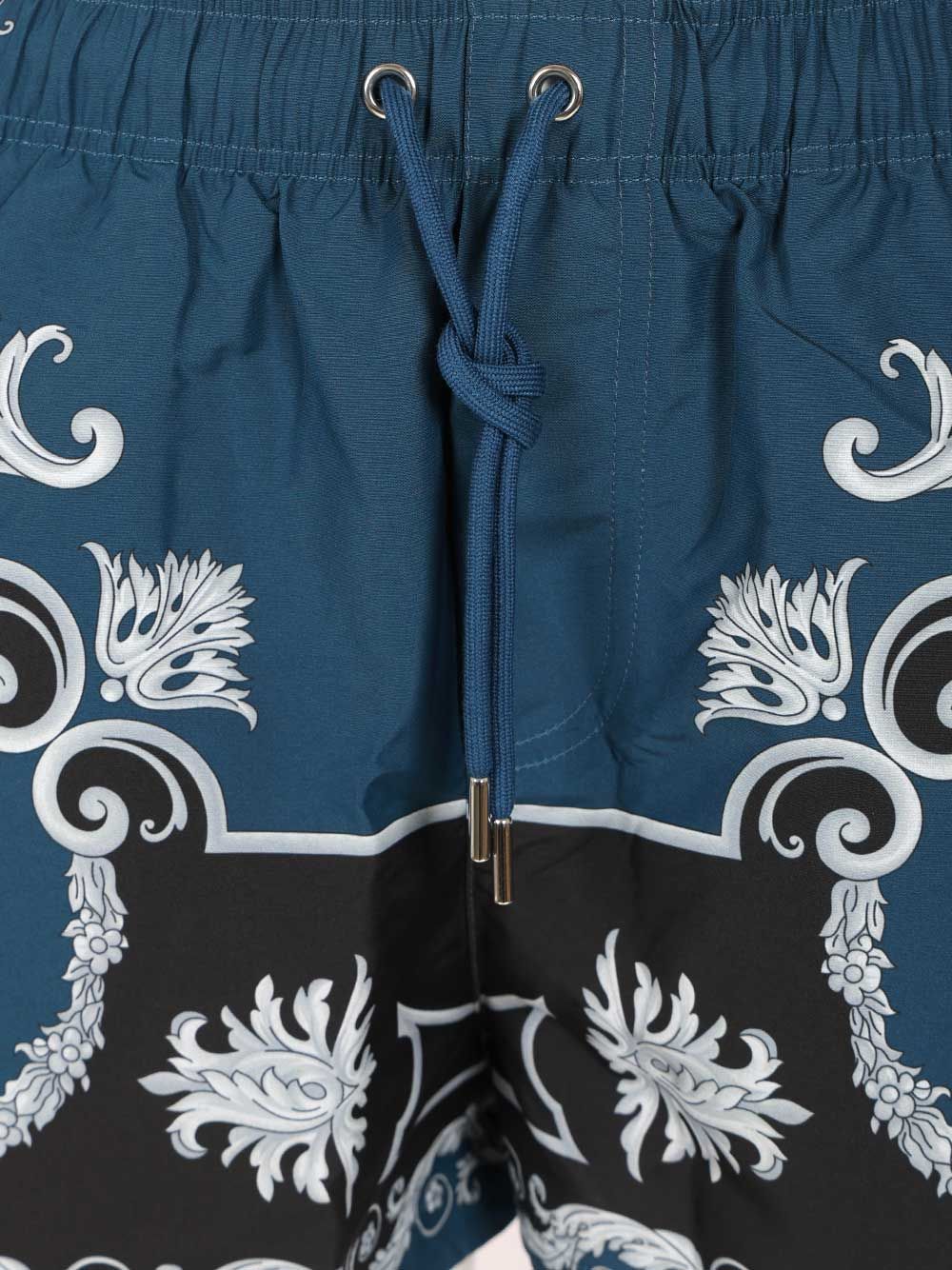 Versace Baroque Swim Shorts Swimwear - Blue | 9a85094987435565dd1fc1c6183276c10427953e