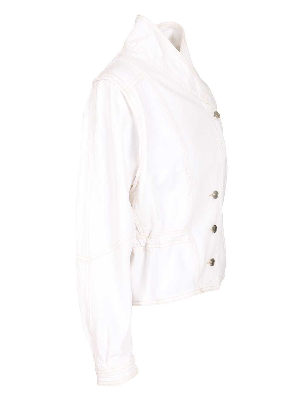 Isabel Marant Denim Jacket Jackets - White | 47724a8d13bebf2b353d958a036a0861b56288f2