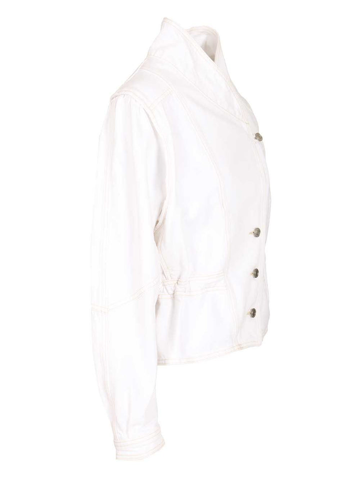 Isabel Marant Denim Jacket Jackets - White | 47724a8d13bebf2b353d958a036a0861b56288f2