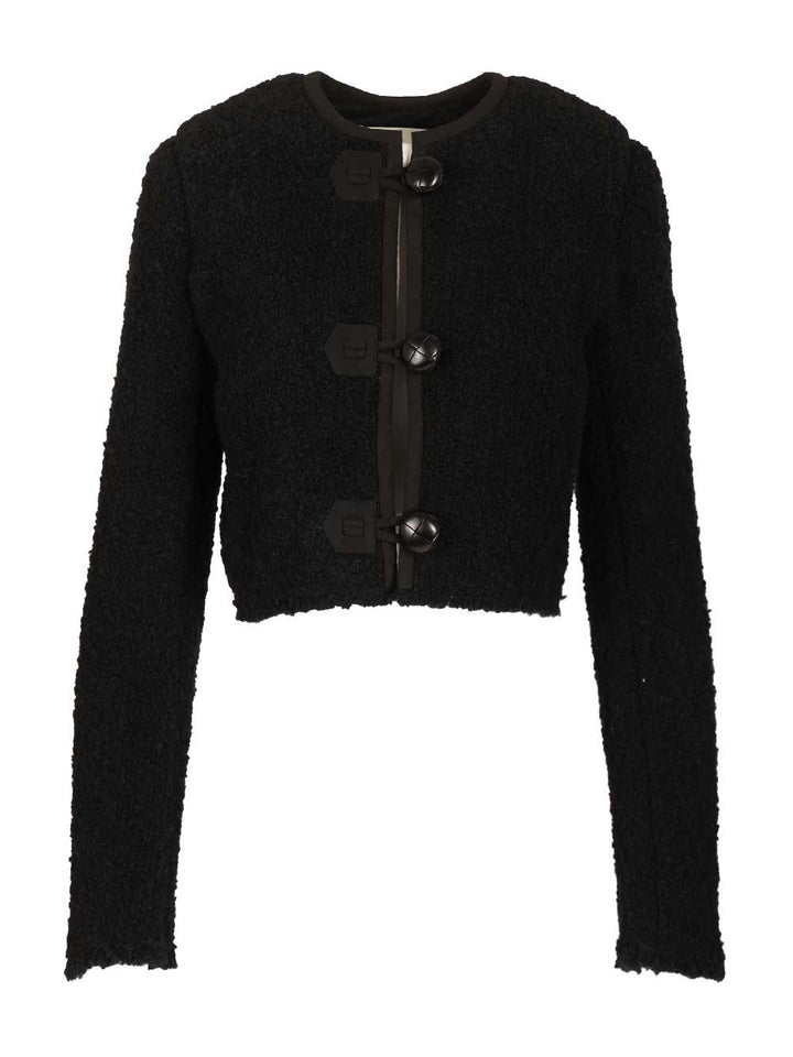 Isabel Marant Crop Bouclette Jacket Jackets - Black | 07fbdf66dbf52333c809ca4a93ff37a64a1ac21c