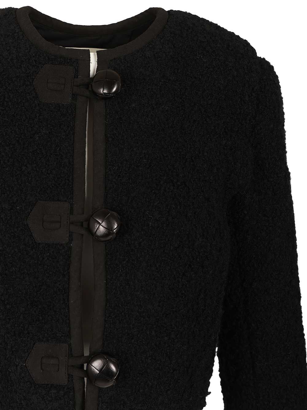 Isabel Marant Crop Bouclette Jacket Jackets - Black | 53a369b5db3afb35e027f438cd5243825ec75fb9