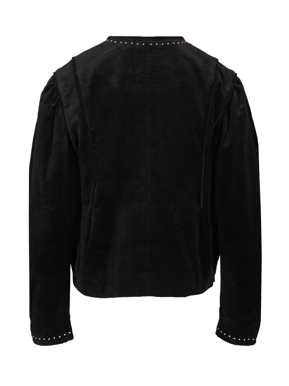 Isabel Marant Studded Velvet Blouse Shirts - Black | 724ac0e8f6b86f197208d393031b38c2522087df