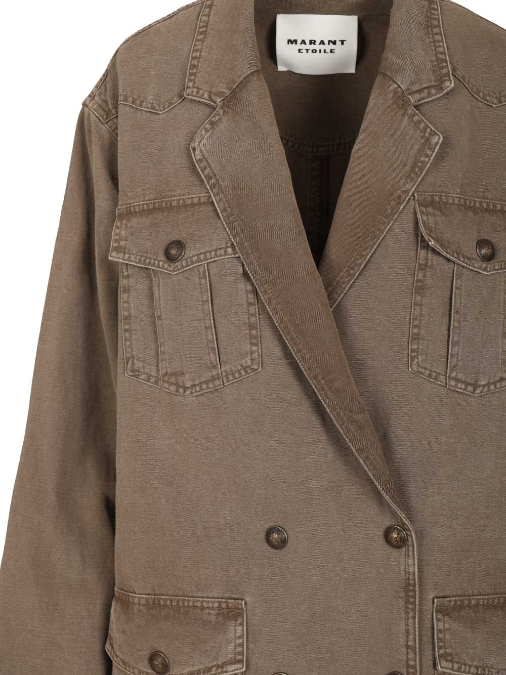 Marant Etoile Nevala Jackets - Brown | 64455b553bc3e717c72c47e26a735f873081de3e