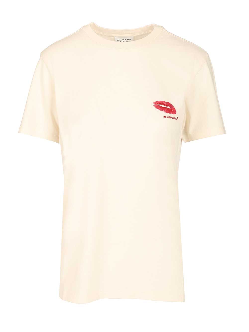 Marant Etoile Zewel T-Shirt - Beige | 232b4bd061d9bd7c42e91c54397e2ee7005d4f26