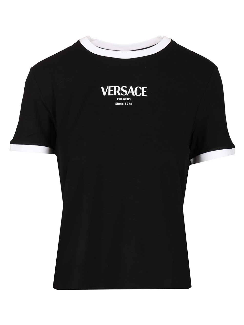 Versace Stretch Jersey T-Shirt - Black | e2f77bf90e674fbb3fc679502a239c728ef4ae4f