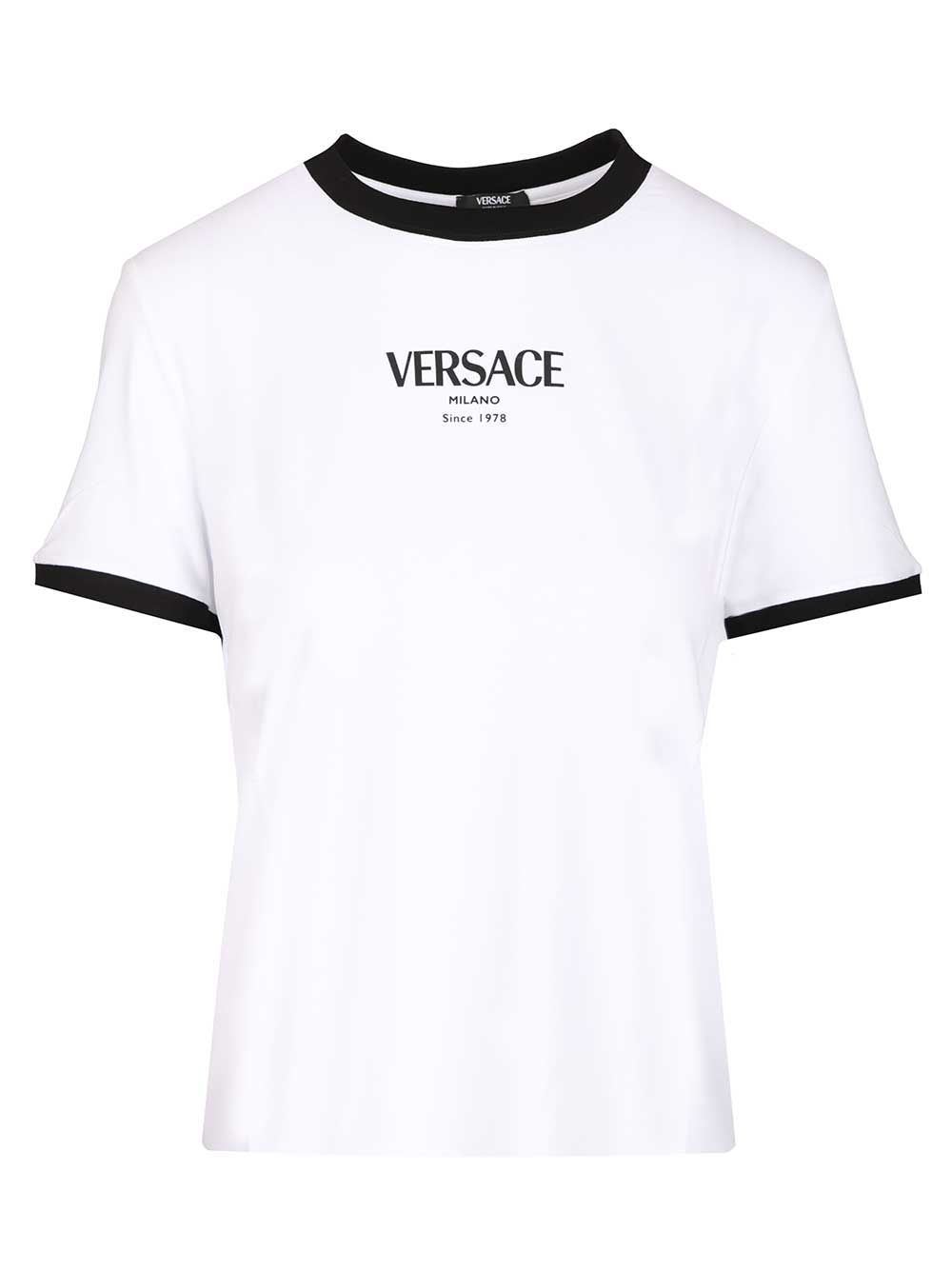 Versace Stretch Jersey T-Shirt - White | b2bff315e18583d4e391f67ef8db02242c6efc63