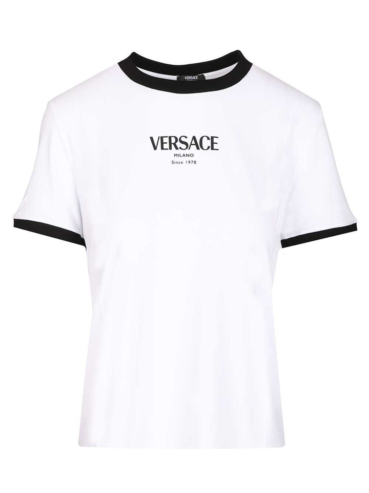 Versace Stretch Jersey T-Shirt - White | b2bff315e18583d4e391f67ef8db02242c6efc63