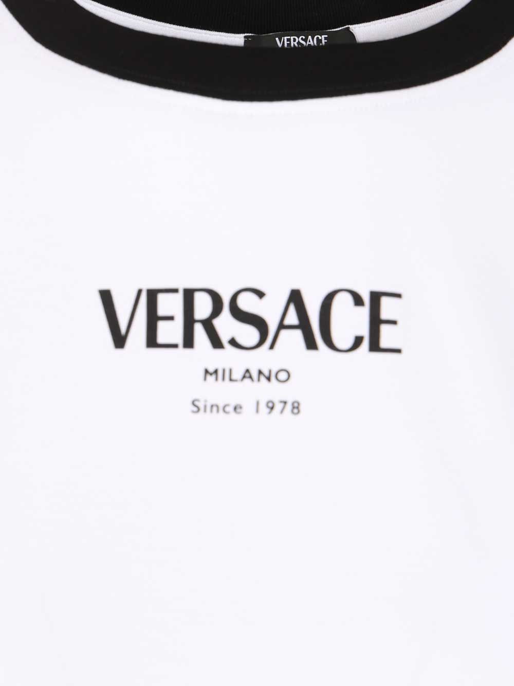 Versace Stretch Jersey T-Shirt - White | 75aa663927e946eee0960c557d920c1c84723622