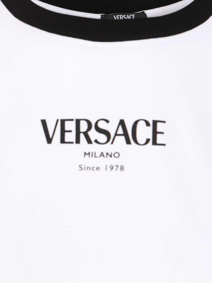 Versace Stretch Jersey T-Shirt - White | 75aa663927e946eee0960c557d920c1c84723622