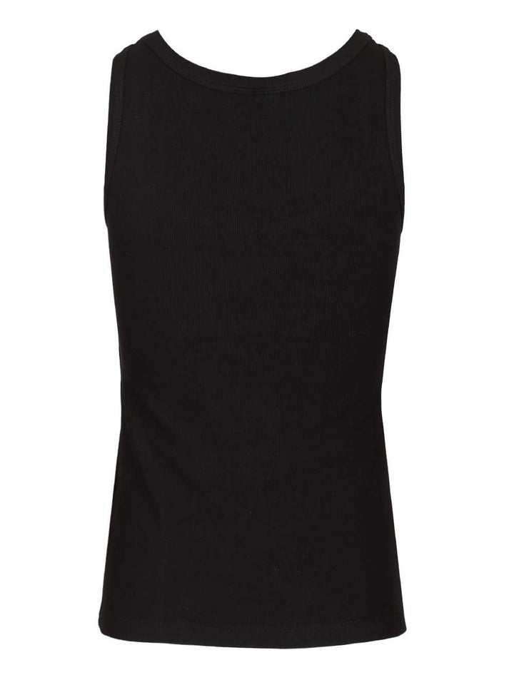 Versace Ribbed Tank Top Tops - Black | cf96f64f6ef2be4b4460e4eb99b43412d69aa67f