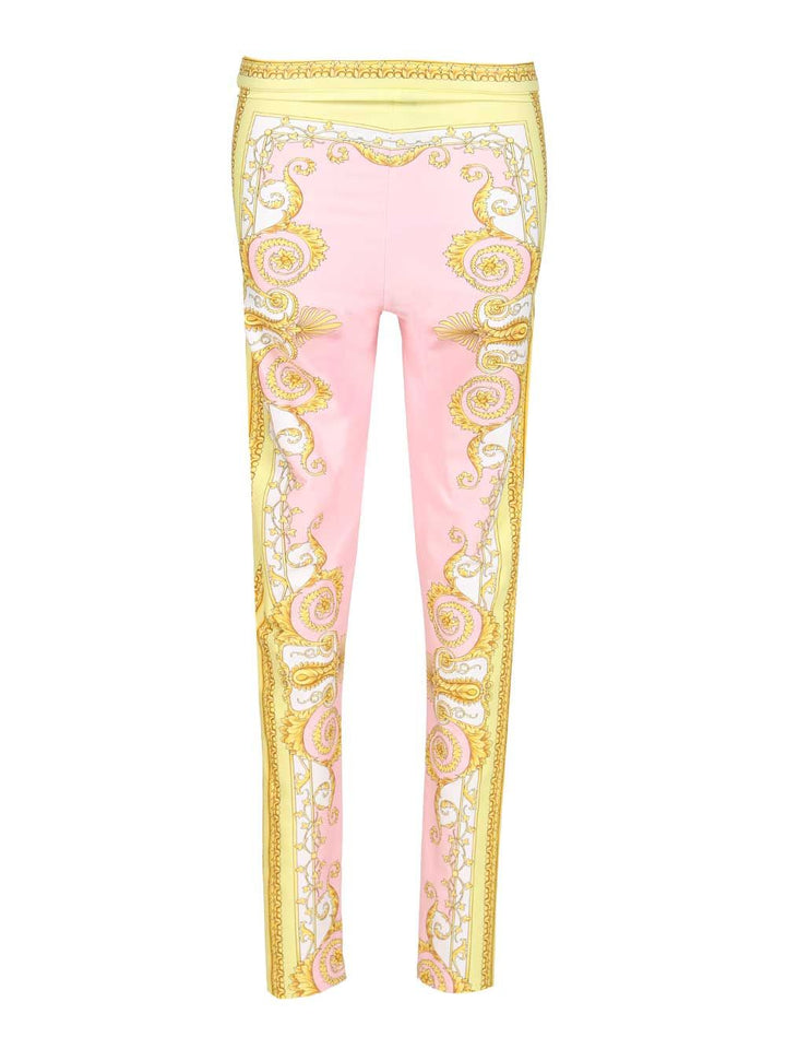 Versace Leggings Stampati Primavera Barocco Trousers - Rose | a04c8cb128e7aa9b9469f900786595dc9490e1d2