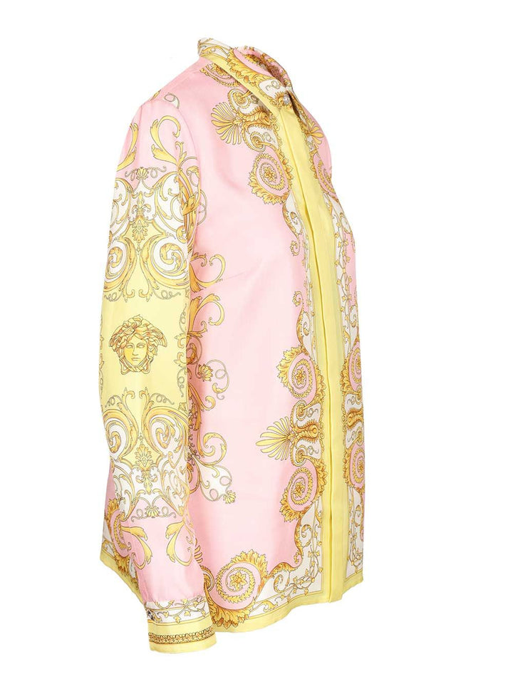 Versace Formal Shirt With Baroque Print Shirts - Rose | d2d6c2c95c827cdc46d4cc9aaed05294c6ca09e2