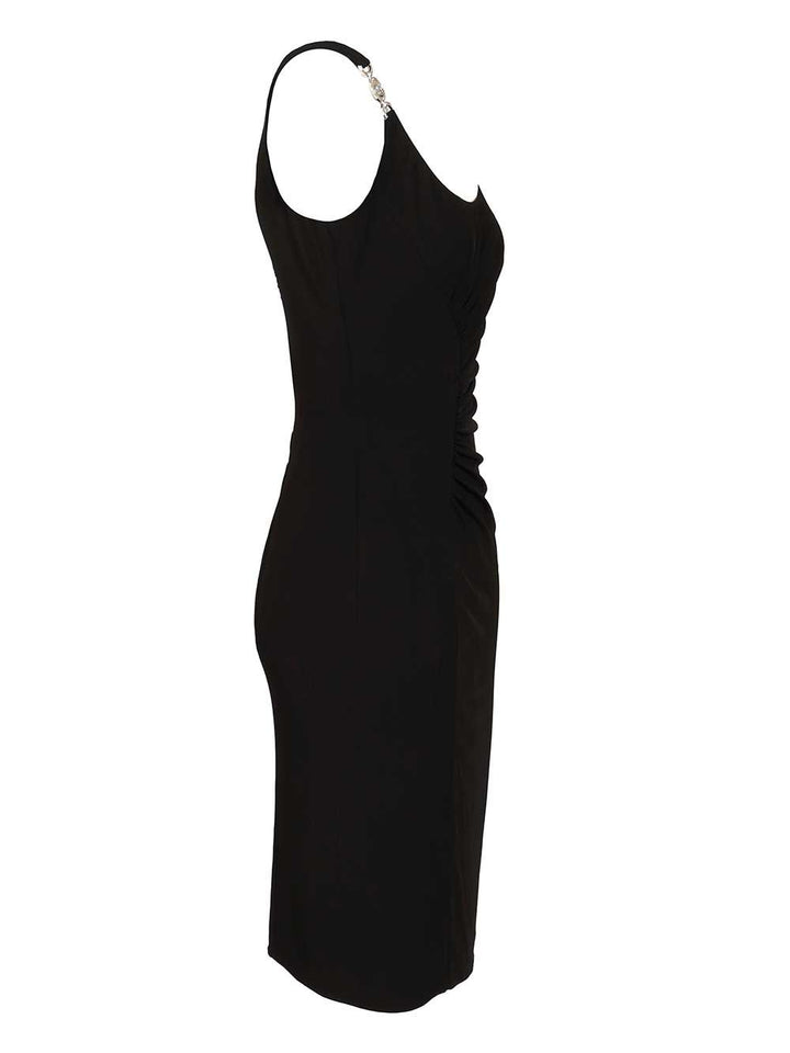 Versace Cocktail Dress Responsible Stretch Crepe Jersey Dresses - Black | 7f1af3ffc69b3a0101707db4d9738ad95ec060ca