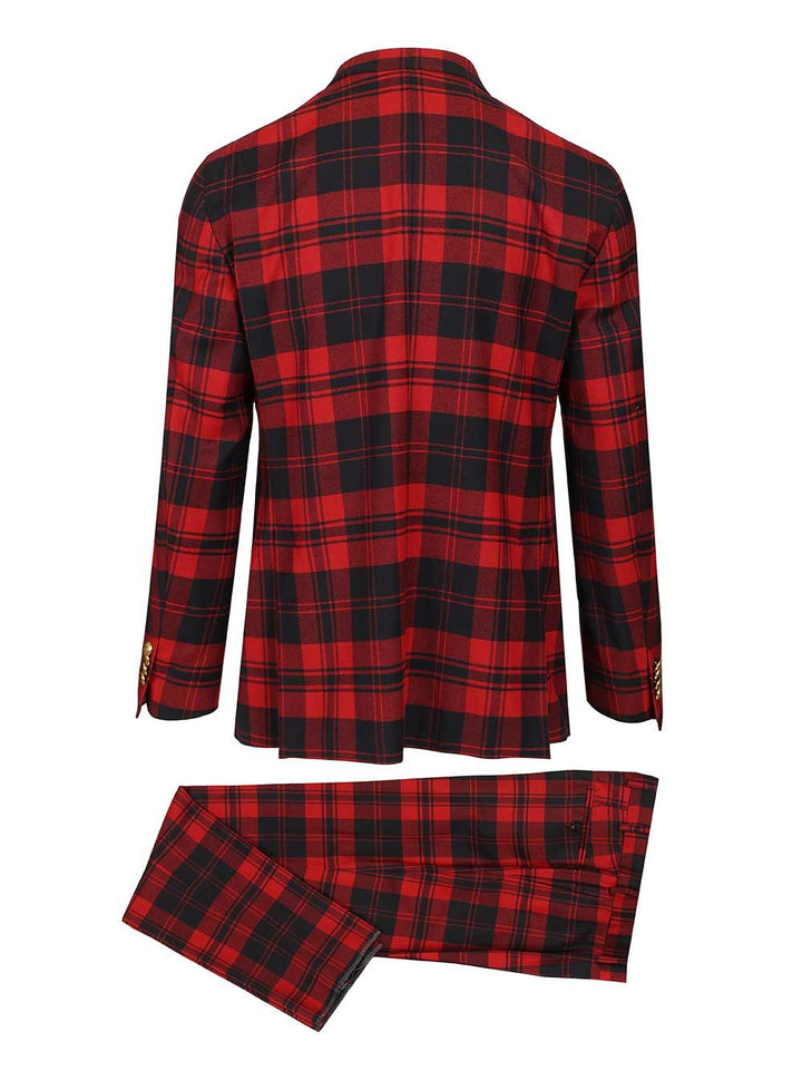 Gabriele Pasini Red Checked Double-Breasted Suit Dresses - Red | 986dc9ef1afe7df2503571e2f1408fa1466792f4