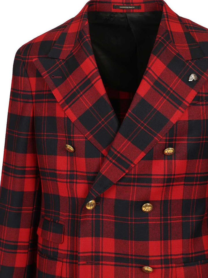Gabriele Pasini Red Checked Double-Breasted Suit Dresses - Red | e737c2cd1faaff7a3308ae4e007fbe2dde0a2fbf