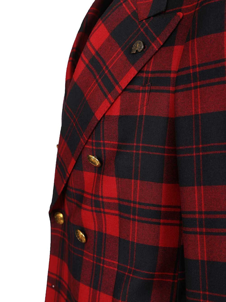 Gabriele Pasini Red Checked Double-Breasted Suit Dresses - Red | f8a72dbc59568435b7731a1e45663d5cabfb1d36