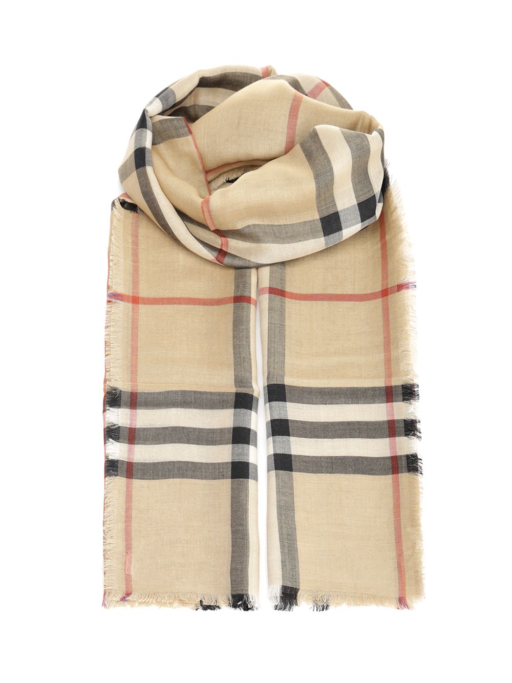 Burberry Wool And Silk Scarf Scarves And Foulards - Beige | 09299681f7d15f1ad904d411a4cdeb692e6d35ac