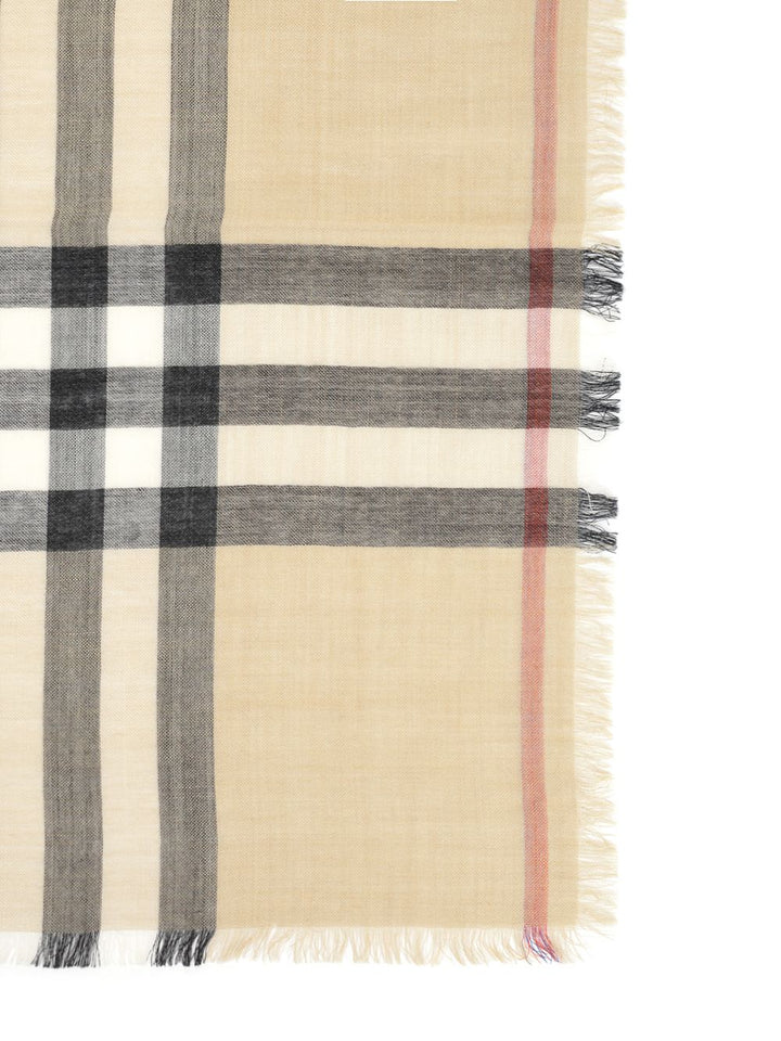 Burberry Wool And Silk Scarf Scarves And Foulards - Beige | 6332437c03db19763d7bb0f20ec4a21d91e71180