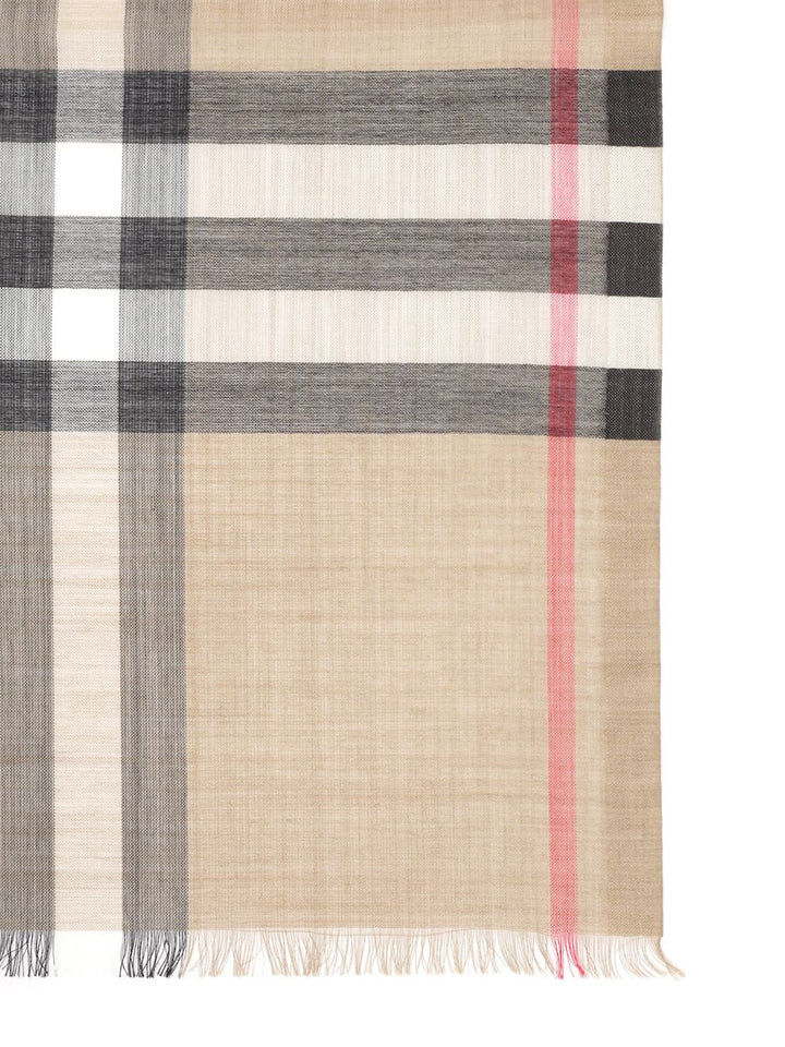 Burberry Scarf In Light Wool And Silk Scarves And Foulards - Brown | b6d6d448ab88c5690e6b2a0ce8ab63c722b1d825