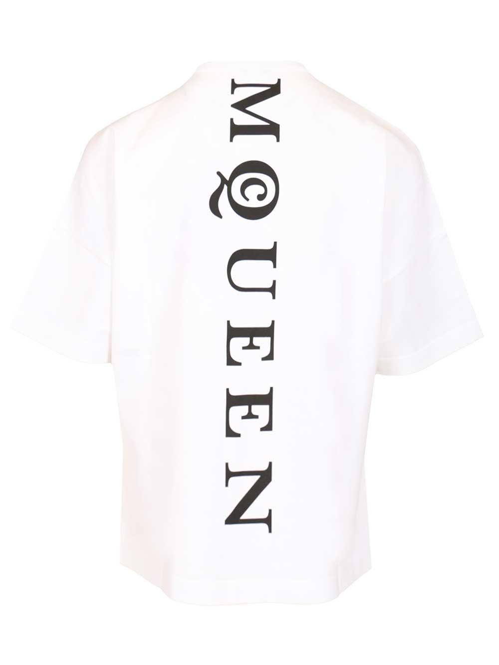 Mcqueen Oversized T-Shir T-Shirt - White | 26e9ab2674b28531167bf63a6419854c674b99f6