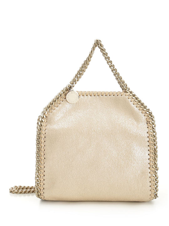 Falabella Tiny Bag Eco Shiny Dotted Chamois W/Tonal Chain - Airlite Crossbody Bags Gold