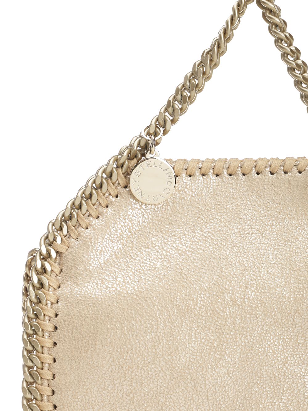 Stella Mccartney Falabella Tiny Bag Eco Shiny Dotted Chamois W/Tonal Chain - Airlite Crossbody Bags - Gold | fc460914632f36463add42bf2f60c7a664eb6fcc