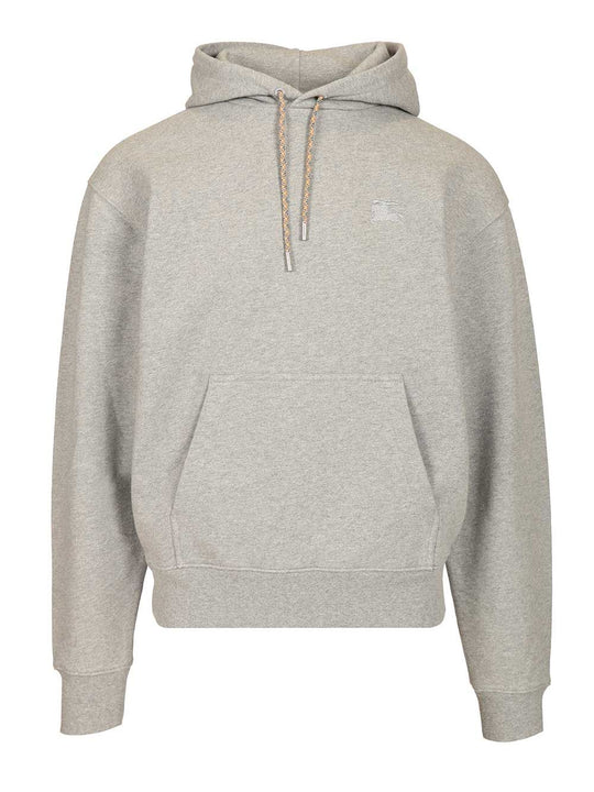 Cotton Hoodie Sweatshirts Grey