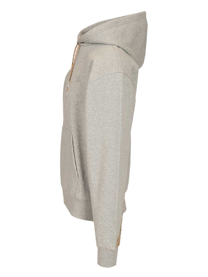 Burberry Reilly Chk Pch Hoodie Sweatshirts - Grey | 5c573fb253eb14f301cfb79803aa949c5e3c2340