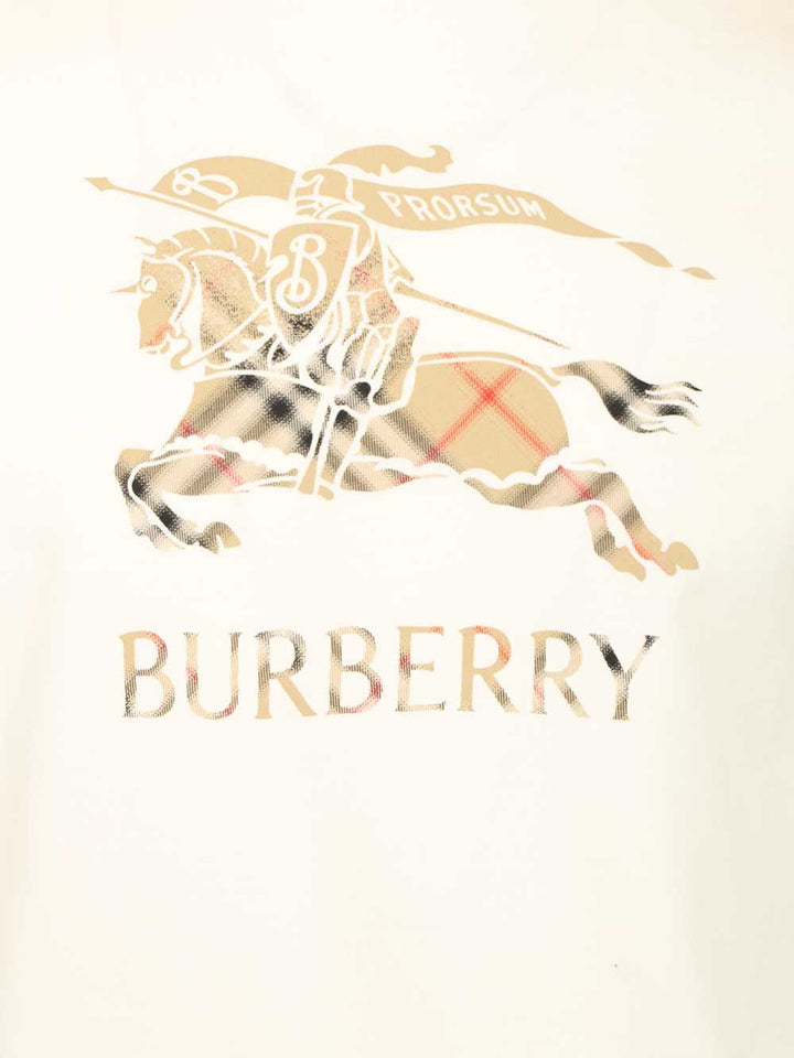 Burberry Cotton  With Shaded Ekd T-Shirt - White | abd72ca076ea5387333f177551e9cb2b84460416