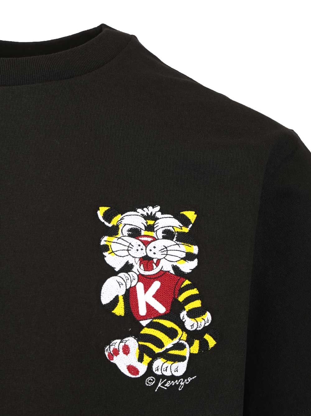 Kenzo Gots Kenzo Wild Tiger Embroidered Oversize T-Shirt - Black | c9bed1fa262af929c6f54e3cd7a470841b630c14