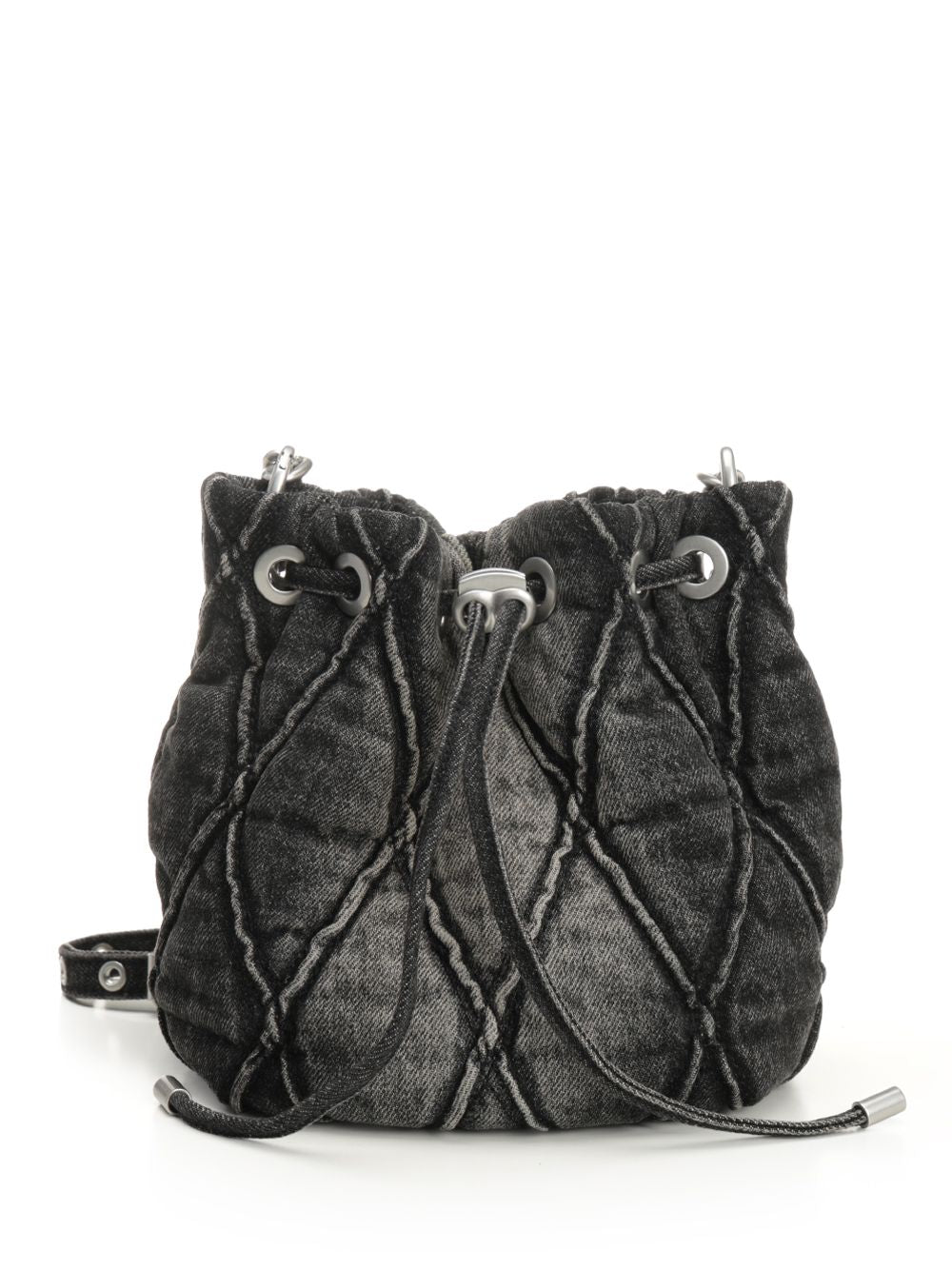 Diesel Charm-D S-Bucket Bag Crossbody Bags - Grey | 38e4e81a57c0e42e53cdaa35c56145f1af9cad1a