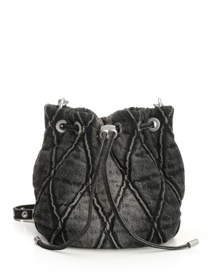 Diesel Charm-D S-Bucket Bag Crossbody Bags - Grey | 38e4e81a57c0e42e53cdaa35c56145f1af9cad1a