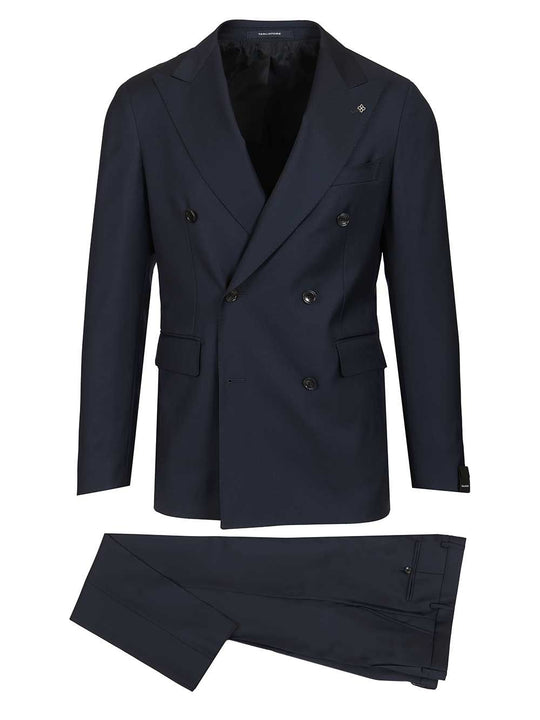 Vesuvio Double-Breasted Suit Dresses Blue