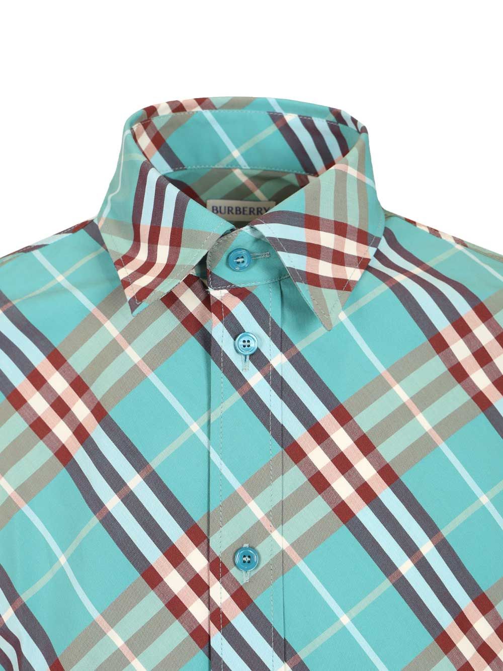 Burberry Short-Sleeved Cotton Shirt T-Shirt - Light blue | 4b7ca70fb27d65ab12f2679f995cedbe3646e7b9