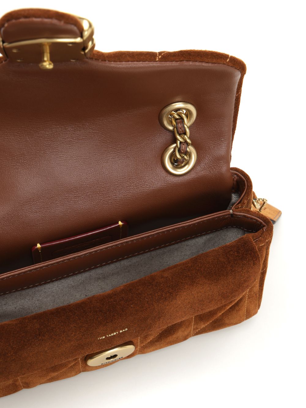 Coach Quilted Suede Tabby Shoulder Bag 20 With Chain Shoulder Bags - Brown | 691622da7e65591feadbe4f53ddfcb9e9d7b59ab