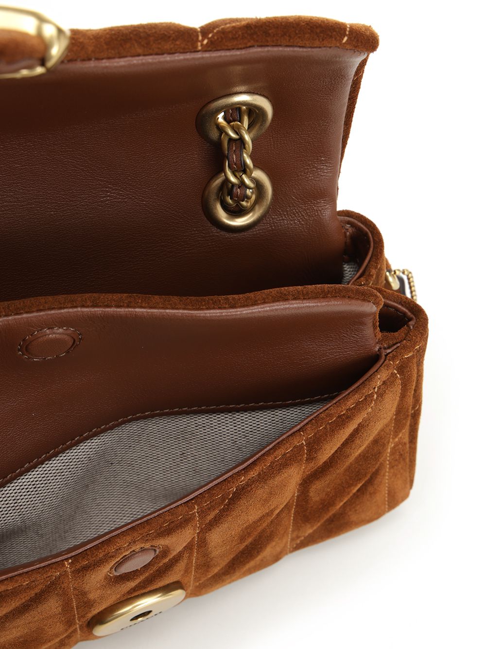 Coach Quilted Suede Tabby Shoulder Bag 20 With Chain Shoulder Bags - Brown | 597fc1577b63308575ee7073edbd043c32e65fc6