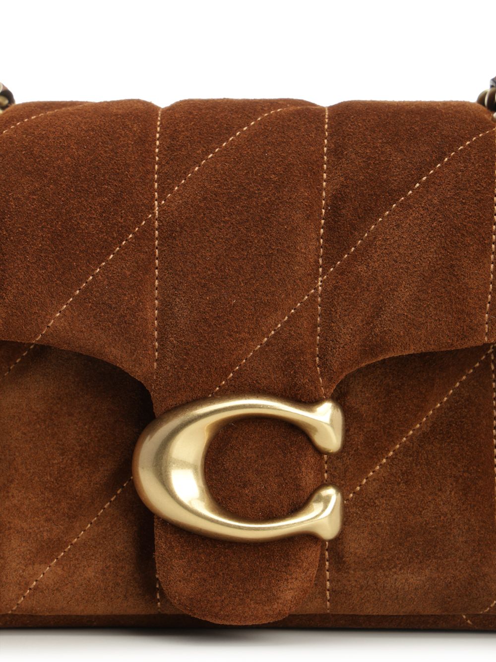 Coach Quilted Suede Tabby Shoulder Bag 20 With Chain Shoulder Bags - Brown | a31e9c27be25ac01c56832ff5139a3e1dc3902d2