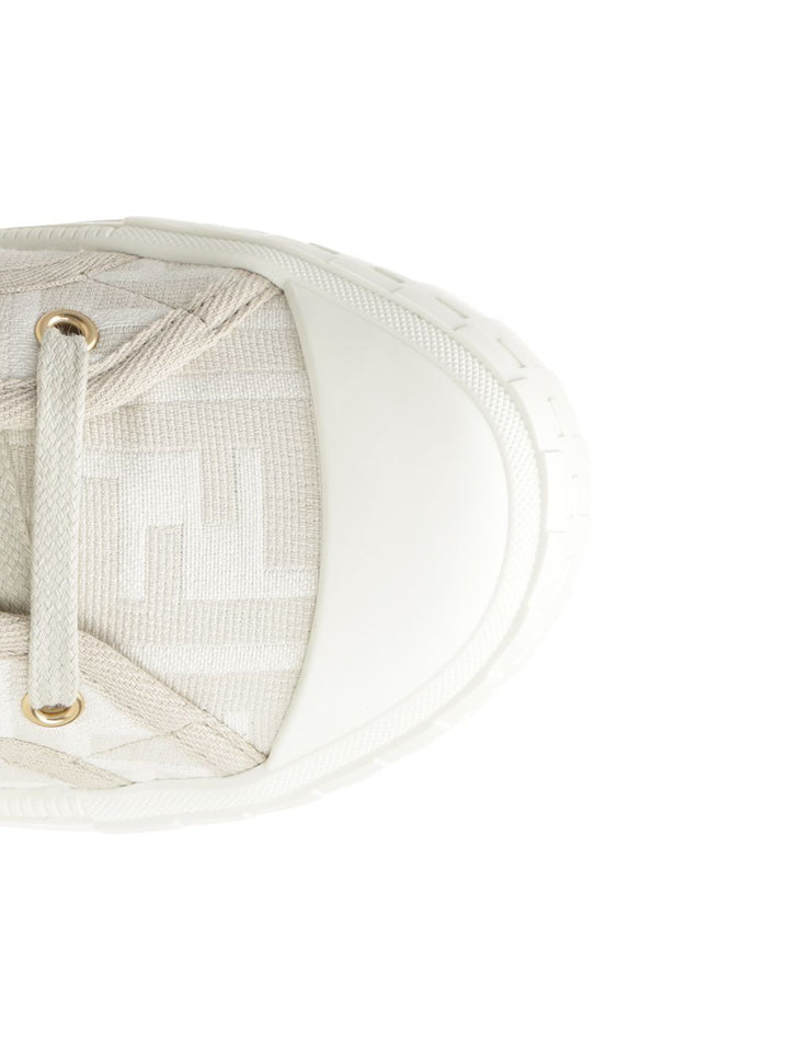 Fendi Domino Tessuto Jacquard Ff Sneakers - Beige | 4a7da15a372ee475e78e2c5956ce2879761c6787