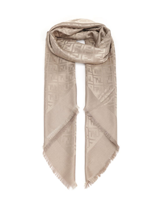 Silk And Wool Shawl Scarves And Foulards Grey