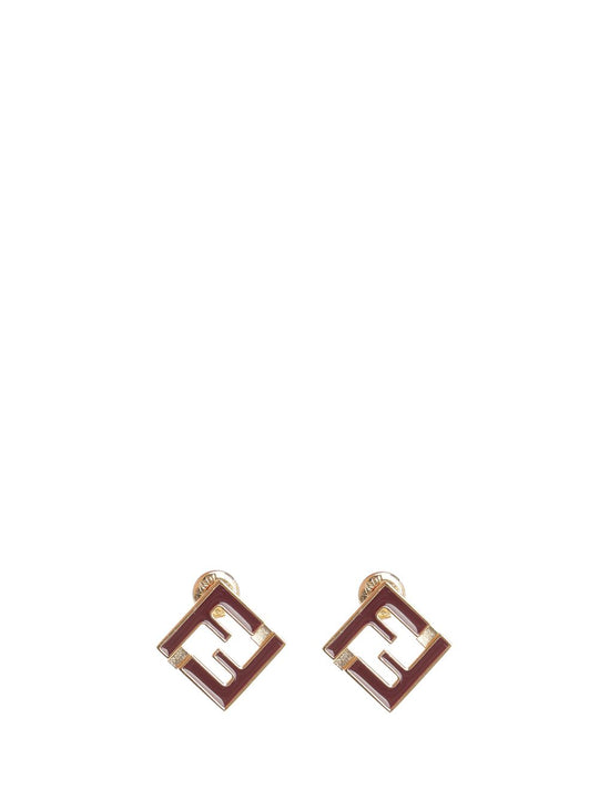 Ff Earrings With Enamel Jewelry Red