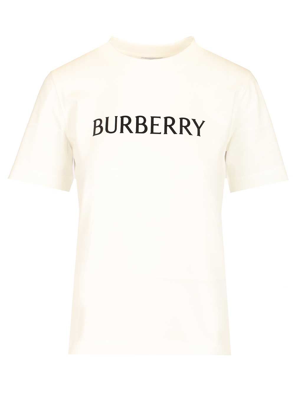 Burberry Cotton  With Logo T-Shirt - White | f41b1461d5b1e6d8cab27deb2d2f97bf4ce0dda0