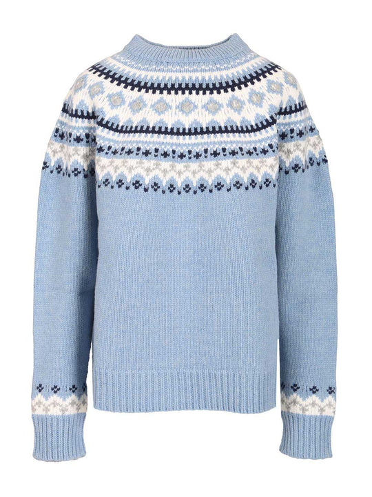 Wool Sweater Knitwear Light Blue