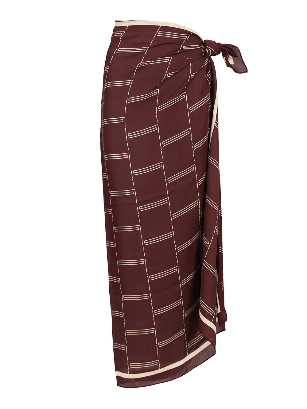 Matteau Silk Sarong Skirts - Bordeaux | 814e1bcb0bb2a30ce07b279648d1f0787c79c5e3