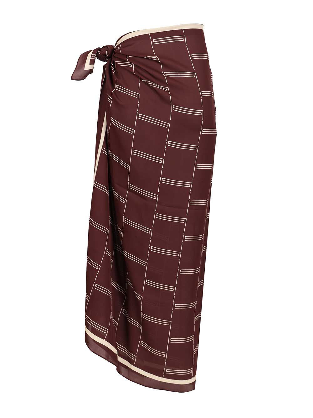 Matteau Silk Sarong Skirts - Bordeaux | 761887f49c459f156e71ea1eebbd2c5b728beafa