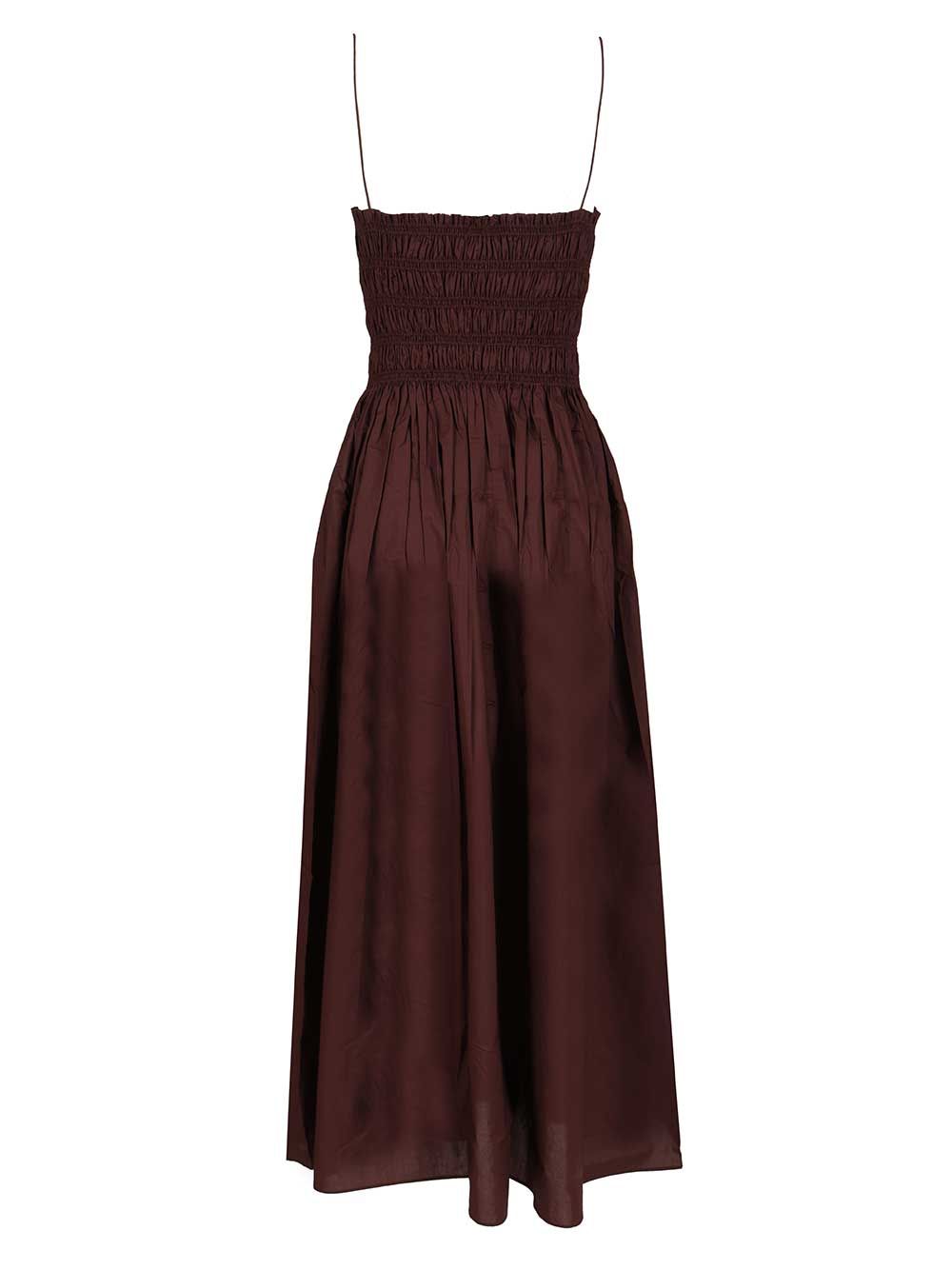 Matteau Dress With Gathered Bodice Dresses - Bordeaux | b2443ad2228b8481eb2e660946fb7196da5c7527