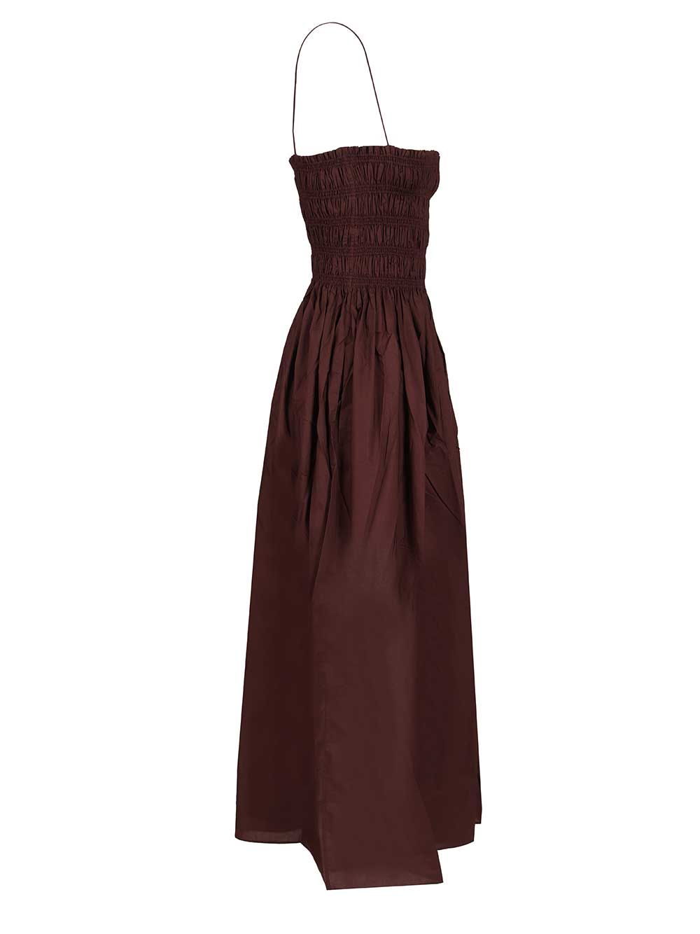 Matteau Dress With Gathered Bodice Dresses - Bordeaux | c148cc47ec991bb54b7b156e97fbb71177fbec5b