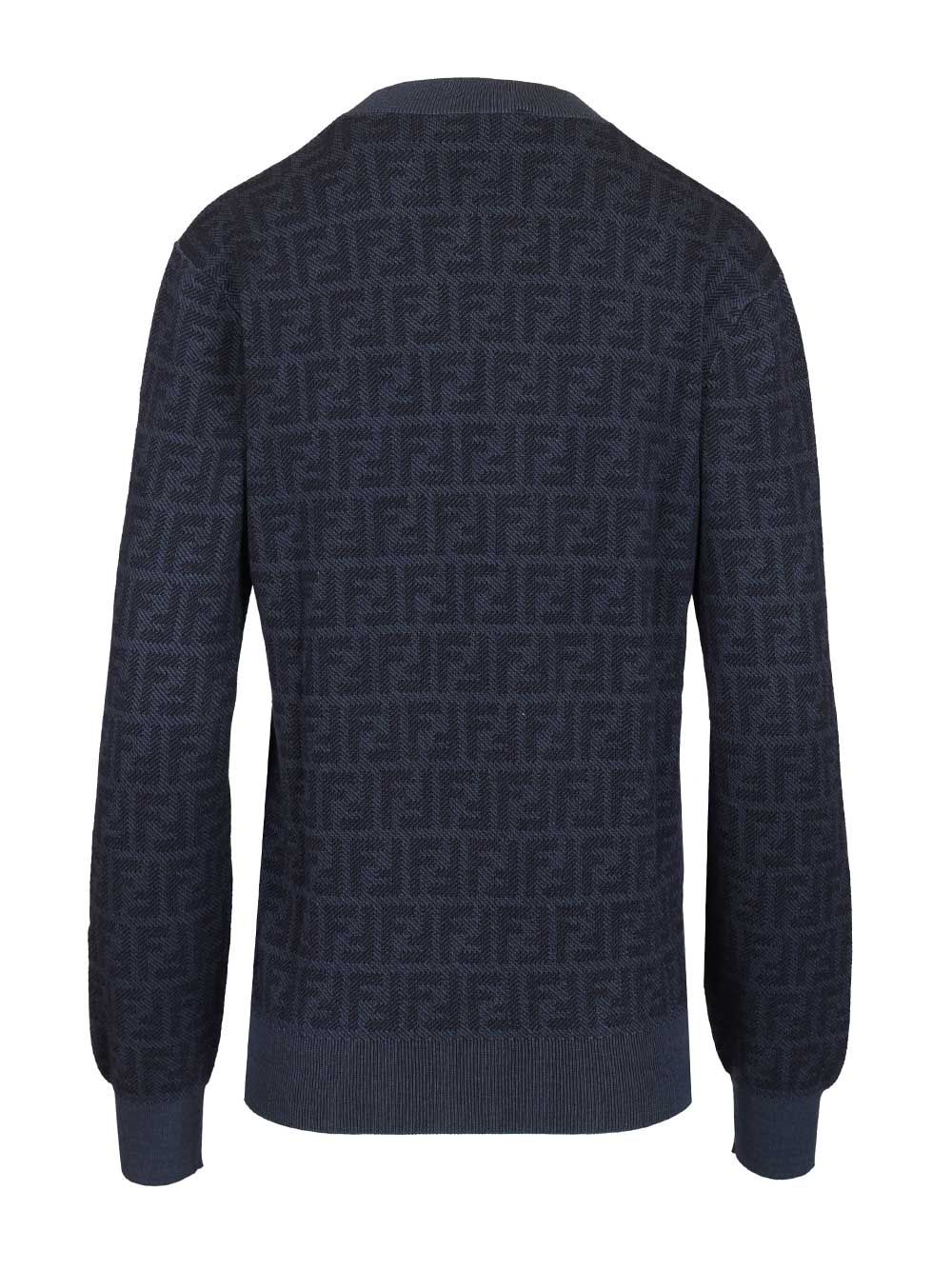 Fendi Ff Wool And Silk Sweater Knitwear - Violet | b87307360bb1ca2c0cd32fc2f031d811f39a592c