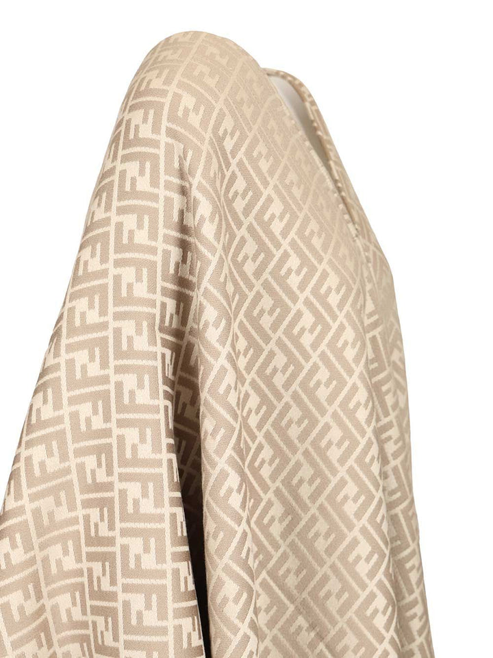 Fendi Wool And Silk Poncho Scarves And Foulards - Beige | aae1d450cc5937e1b827bebb8df8f935dbc97294