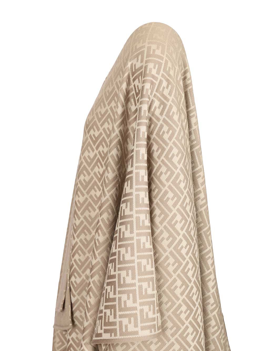 Fendi Wool And Silk Poncho Scarves And Foulards - Beige | 674365295753947dd9c006595c64363a887c4e34