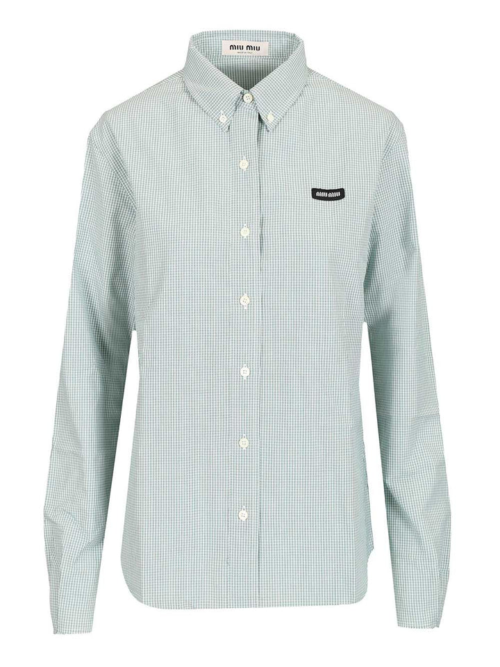 Miu Miu Poplin Shirt Shirts - Green | 81834d810dd25fbe7dd4c4421a73deba7acdffaa